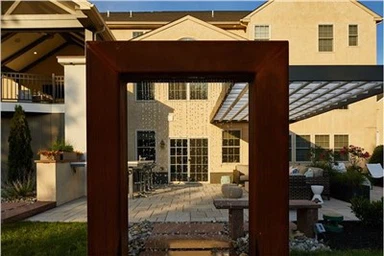 Corten Azzar Outdoor Water Purtiera Garden Water Fountain