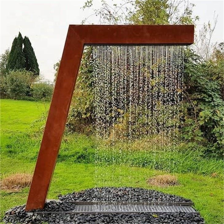 Ornaments Corten Steel Rain Curtain