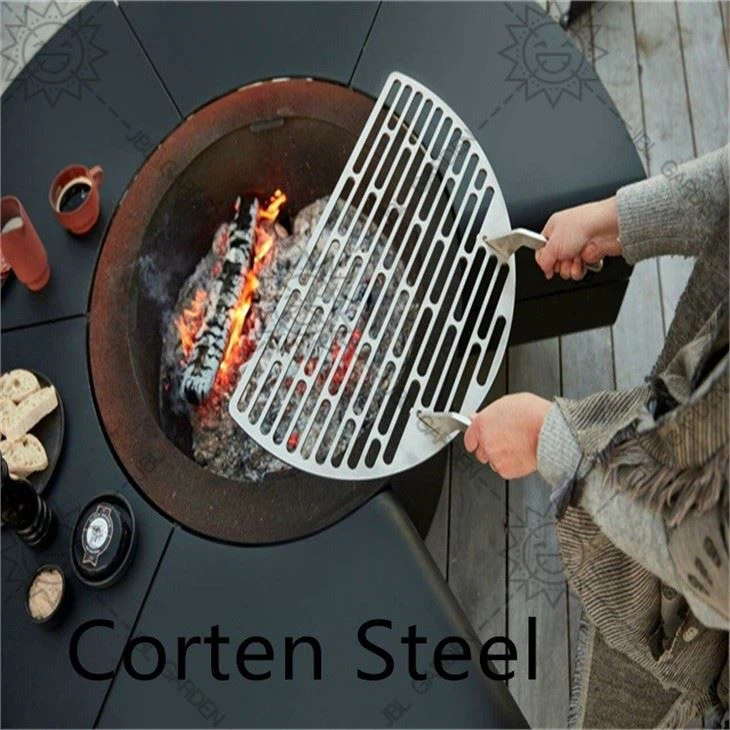 Corten Steel Outdoor Fireplace