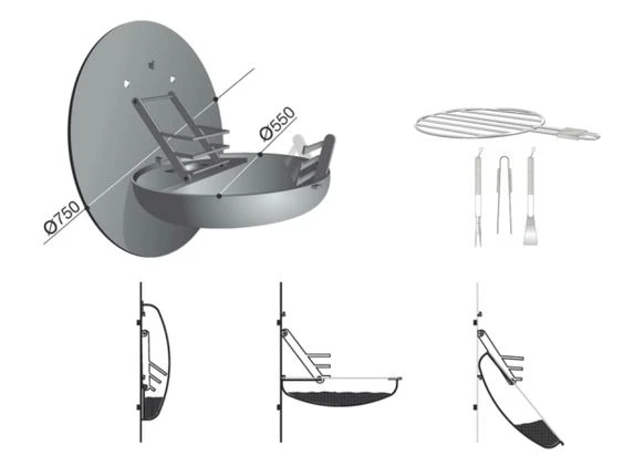 Fold Fire Pit Grill