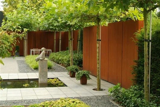 Garden Corten Steel Fence