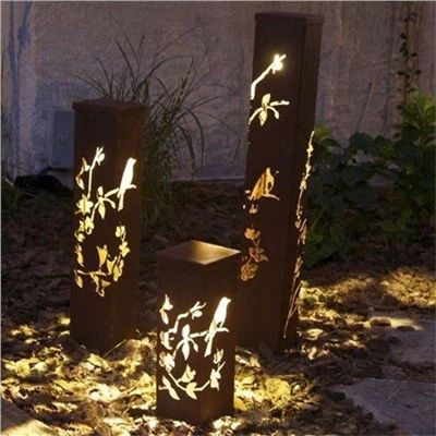 Ġnien tal-Azzar Corten Dwal Ġnien Ornamenti tal-Metall