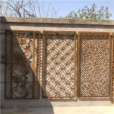 Corten Steel Garden Panel dekorattiv tal-iskrin tal-metall