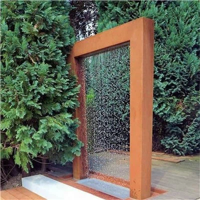 Wide Corten Steel Waterfall Bil Grate
