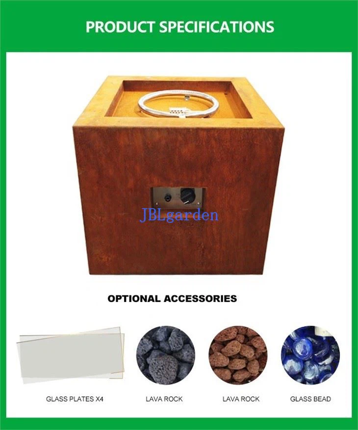 Square Outdoor Gas Fire Pit Burner