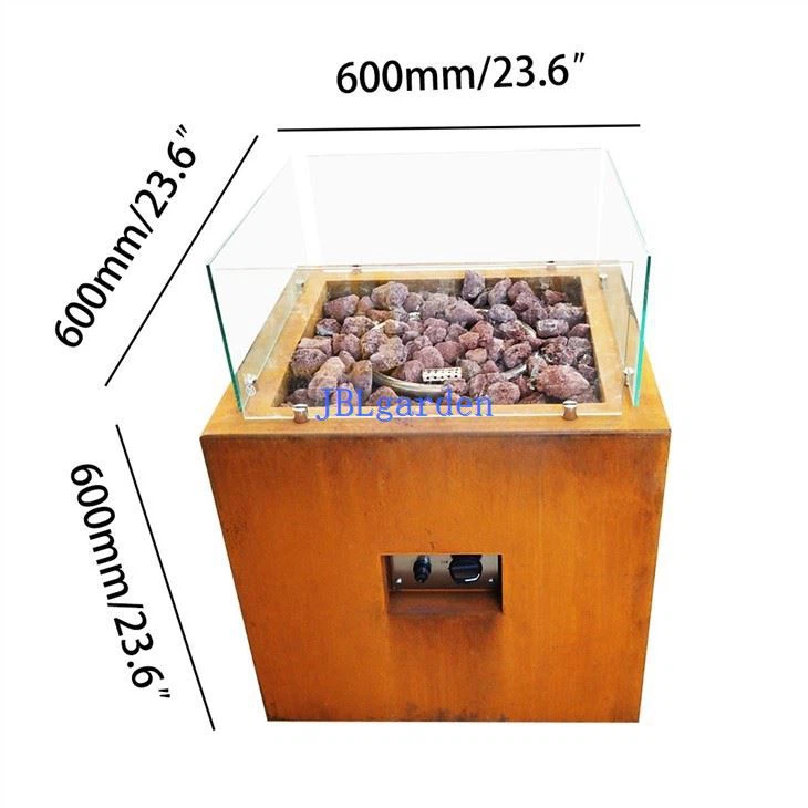 Square Outdoor Gas Fire Pit Burner