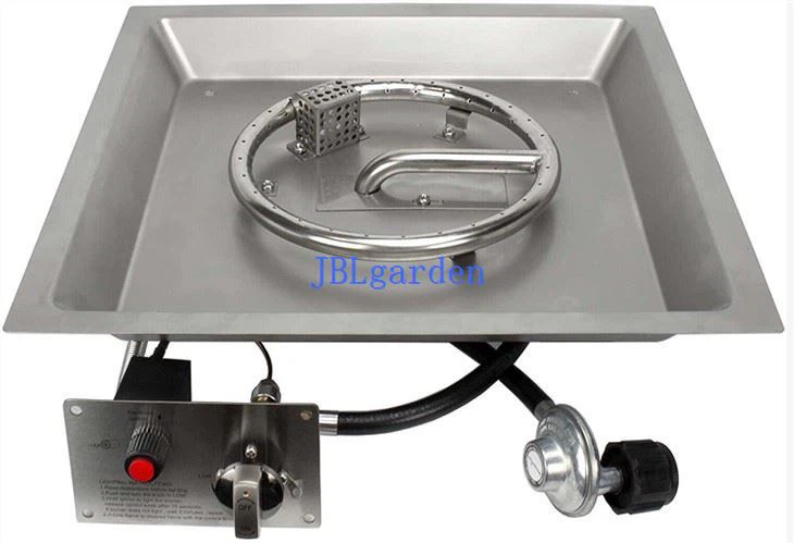 Square Outdoor Gas Fire Pit Burner