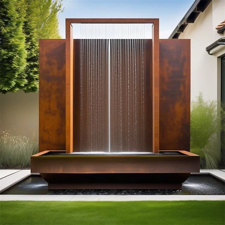Artistic Weathering Steel Waterfall