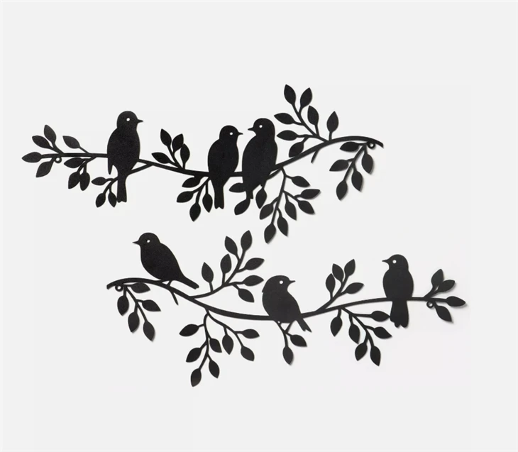 Black Bird Metal Wall Decor