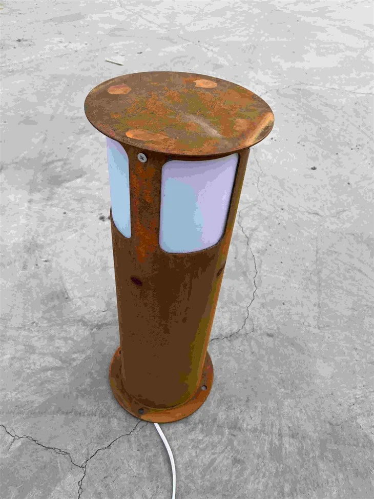 Corten Steel Cylindrical Light