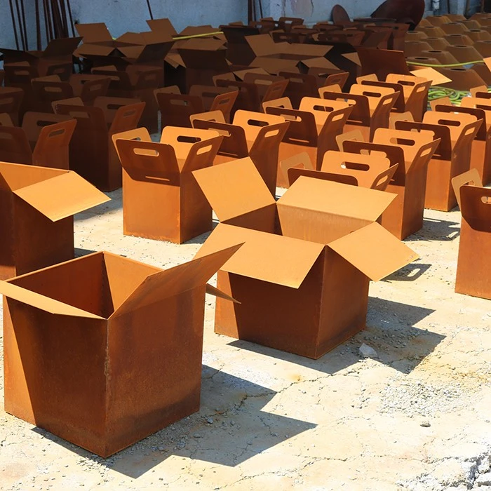 Corten Steel Decorations Planter factory