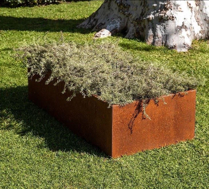 Corten Steel Flower Pot Customizable