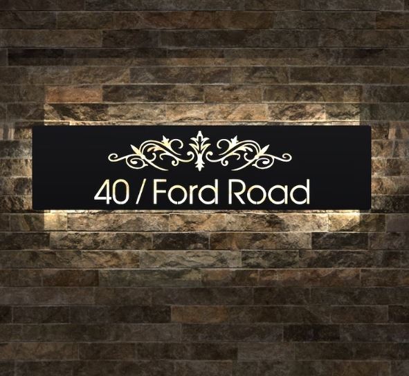 Modern Outdoor Address Sign