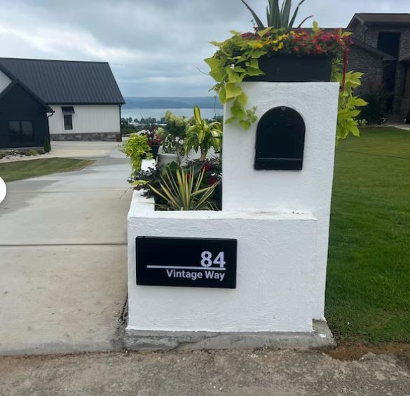Modern Outdoor Address Sign