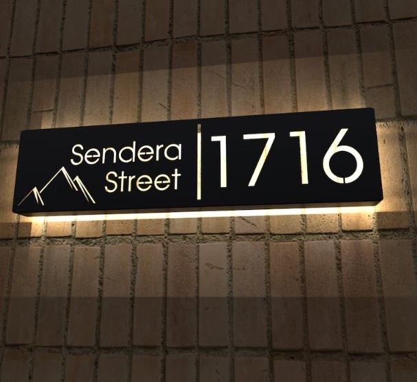 Modern Outdoor Address Sign