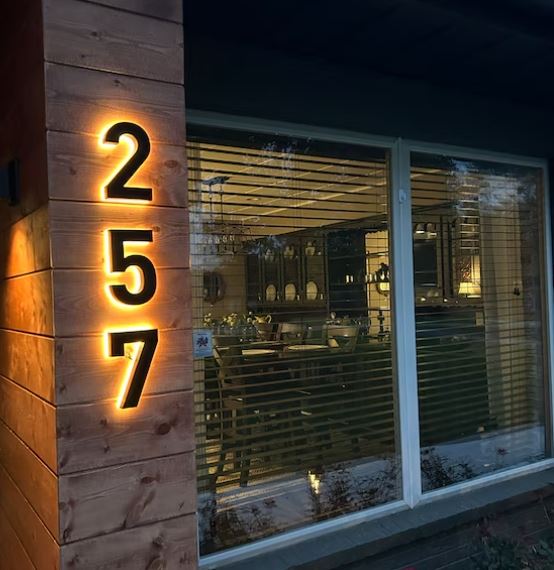 Modern Outdoor Address Sign