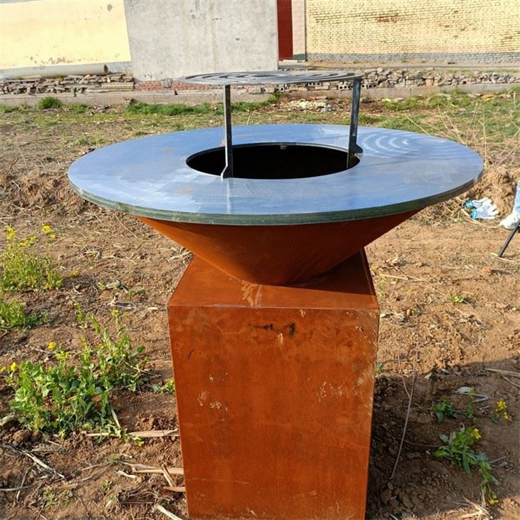 Outdoor Corten Steel Iron Fire Pit Bbq
