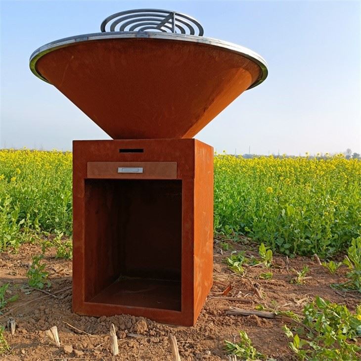 Outdoor Corten Steel Iron Fire Pit Bbq