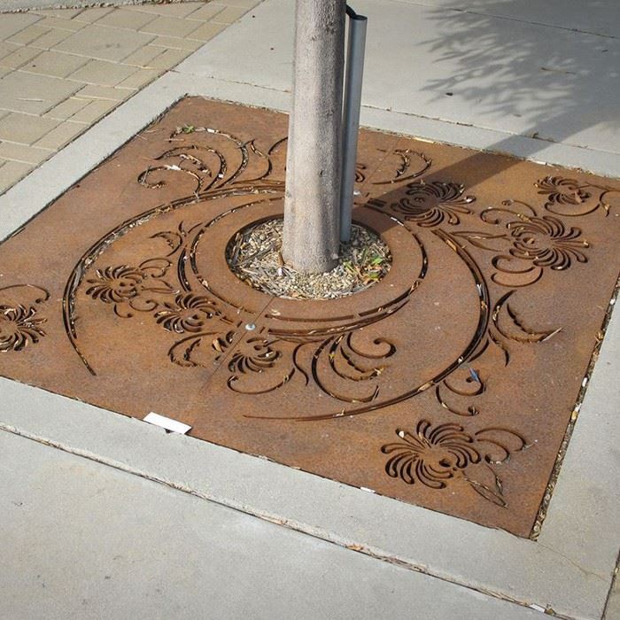 Outdoor Rust Corten Tree Grate high quality