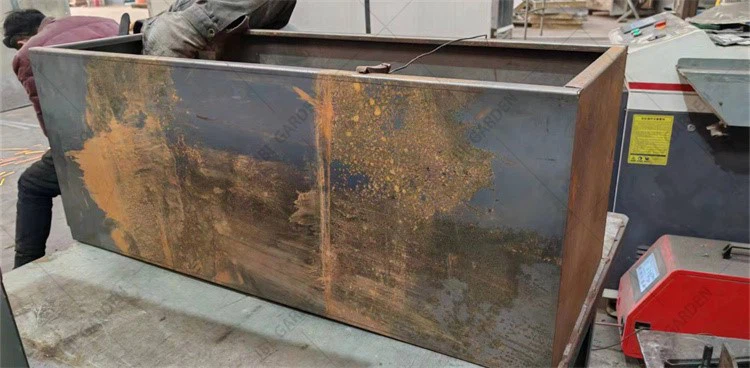 Corten steel cube planter 3 Corten steel cube planter 3