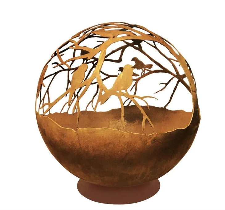 Rusty Firepit Sphere