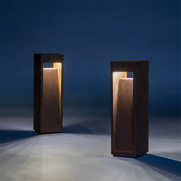 Rusty Metal Steel Bollard Light high quality