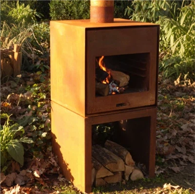 Ġnien Corten Azzar Rusty Fireplace