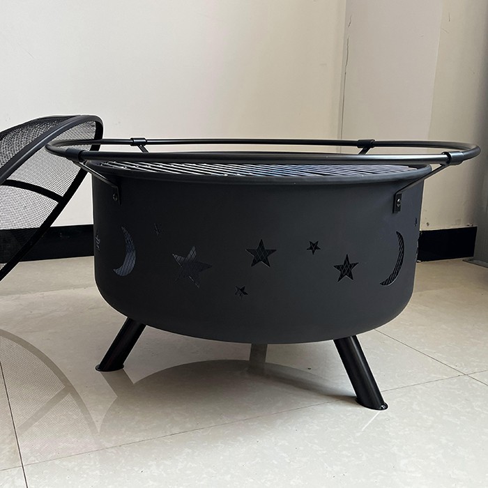 Steel Fire Pit With Grill Attachment factory