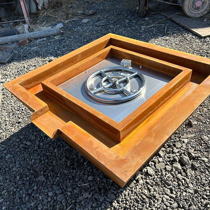 Swimming Pool Firepit With Water Feature