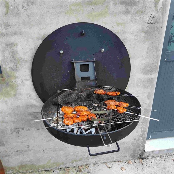 Wall Mounted Fold Charcoal Grill factory