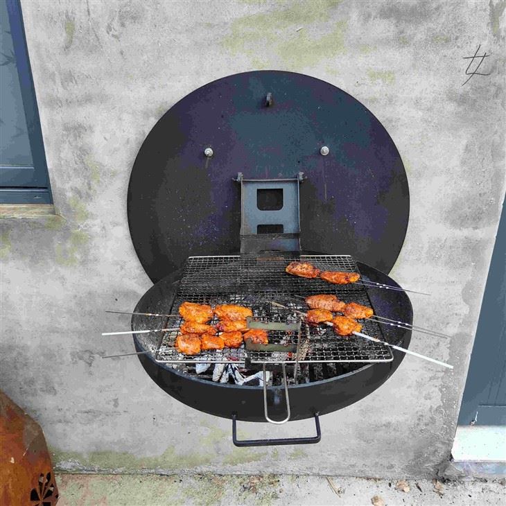 Wall Mounted Fold Charcoal Grill suppliers